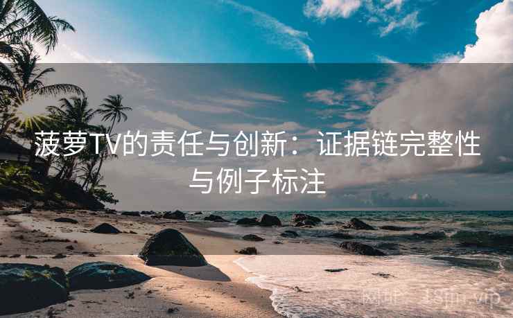 菠萝TV的责任与创新：证据链完整性与例子标注