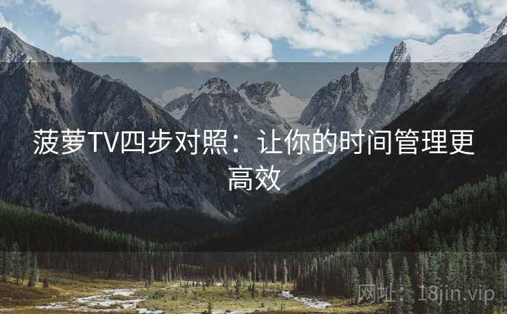 菠萝TV四步对照：让你的时间管理更高效