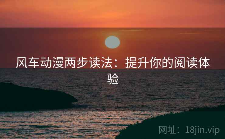风车动漫两步读法：提升你的阅读体验