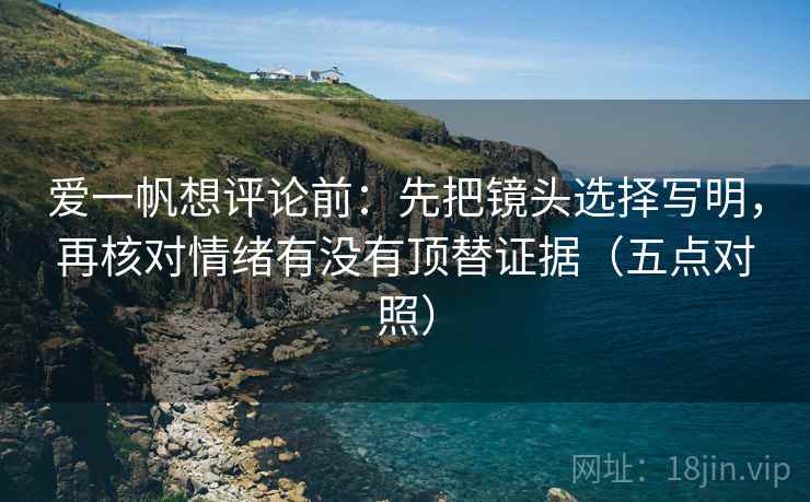 爱一帆想评论前：先把镜头选择写明，再核对情绪有没有顶替证据（五点对照）