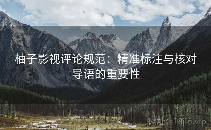 柚子影视评论规范:精准标注与核对导语的重要性 柚子影视评论规范:精准标注与核对导语的重要性