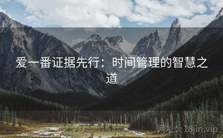 爱一番证据先行：时间管理的智慧之道